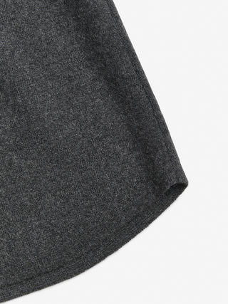 Dark grey women's mini skirt crafted from 100% Grade A Inner Mongolian cashmere in a fine 12-gauge knit, designed for a flattering fit and lasting shape