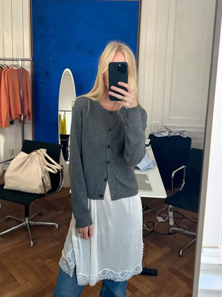 Women's O-Cardigan - Heather Grey