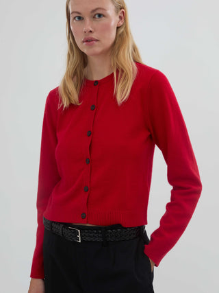 Women's O -Cardigan - Red