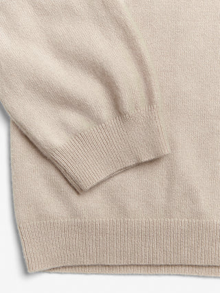 Trench women's oversized collar v-neck sweater in 100% Grade A Inner Mongolian cashmere, 10-gauge knit, with a relaxed boxy fit and open collar