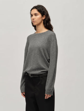 Women's Oversized Roundneck - Heather Grey