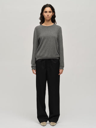 Women's Oversized Roundneck - Heather Grey