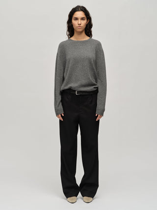 Women's Oversized Roundneck - Heather Grey