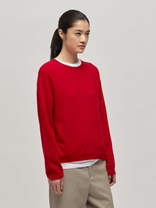 Women's Oversized Roundneck - Red