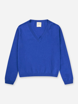 Women's Oversized V-Neck - Klein Blue