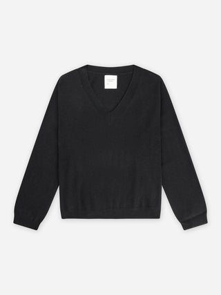 Women's Oversized V-Neck - Black