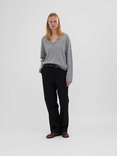 ☆新品未使用☆gypsohila V Neck Sweat Lightgray WomensOversizedVNeck_HeatherGr