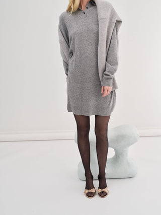 Women's Polo Dress - Heather Grey Light