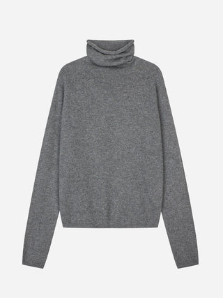 Women's Roll Neck - Heather Grey