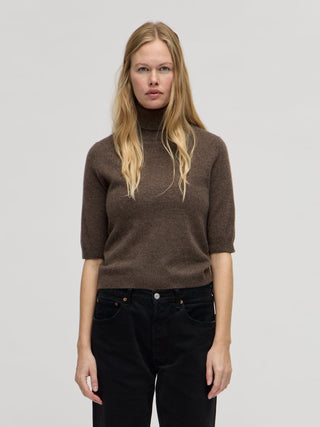 Women's Turtleneck Blouse - Nutty