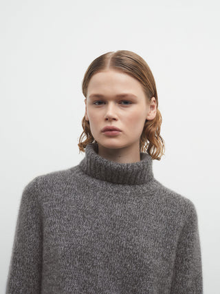 Women's Turtleneck - Grey Melange