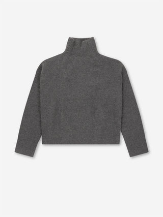 Premium Ribbed Turtleneck - Heather Grey