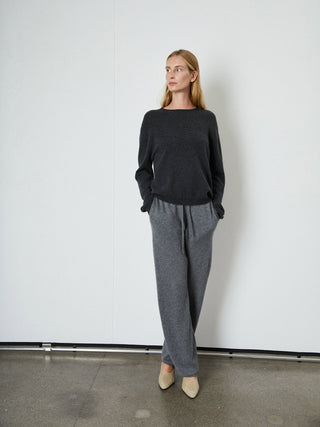 Women's Oversized Roundneck - Dark Grey